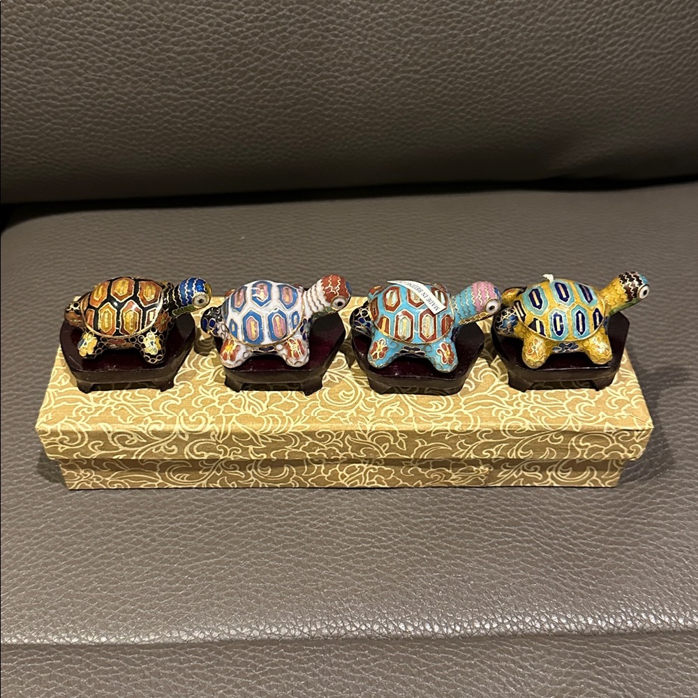 Vintage Cloisonné Turtle Bundle Lot